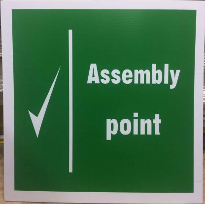 Assembly Point Corriboard Sign